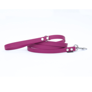 smycz dla psa miejska z BioThane bordowa