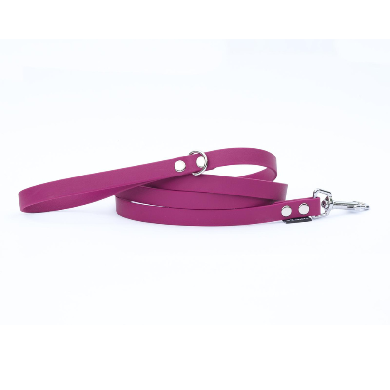 smycz dla psa miejska z BioThane bordowa
