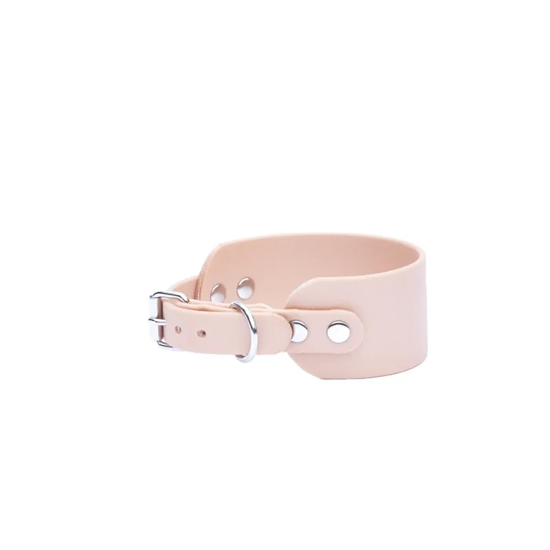 Obroża dla charta z BioThane® Beżowa 38mm - obrazek 2